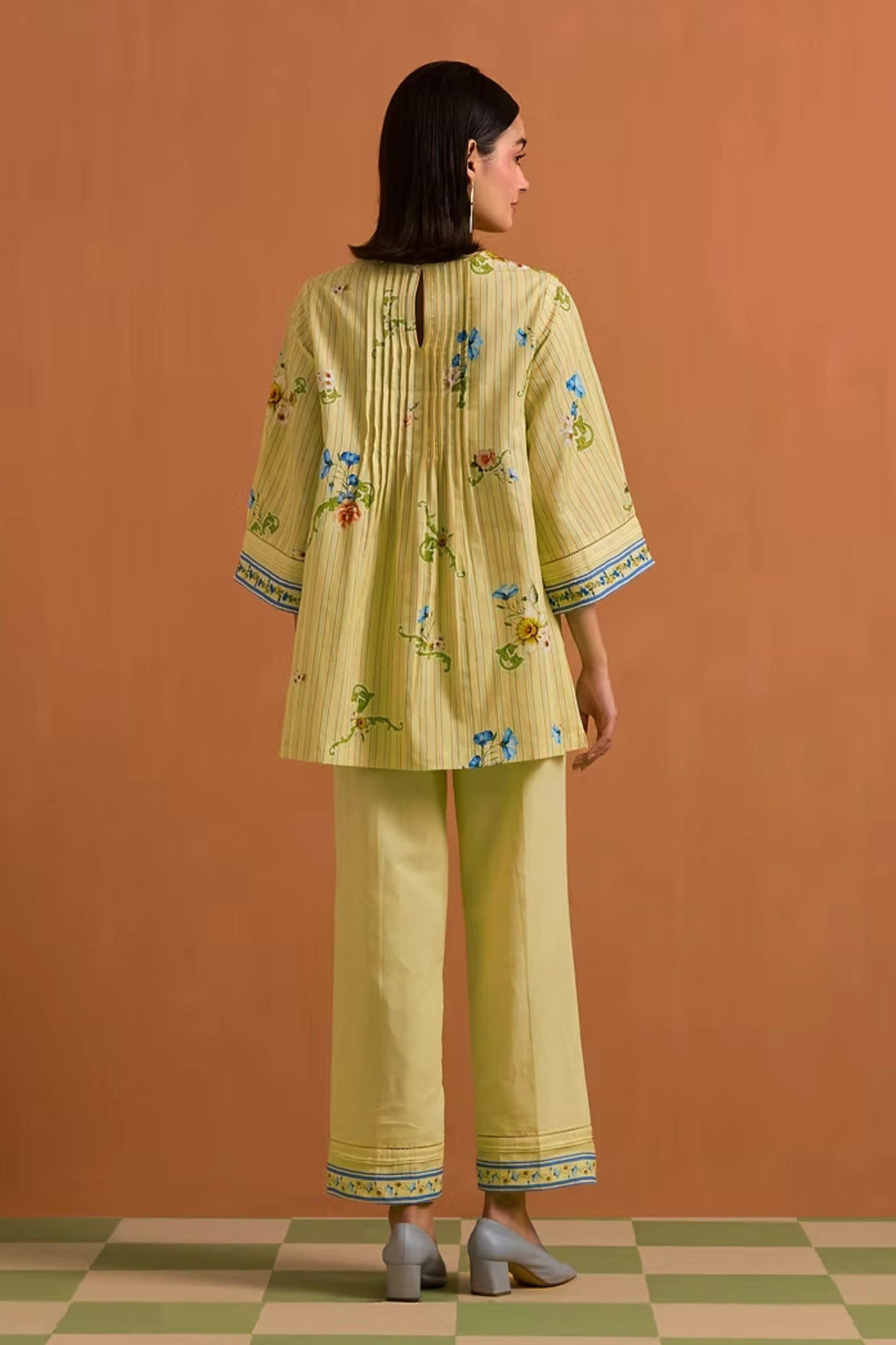 Verdant Yoke Top And Trouser Set