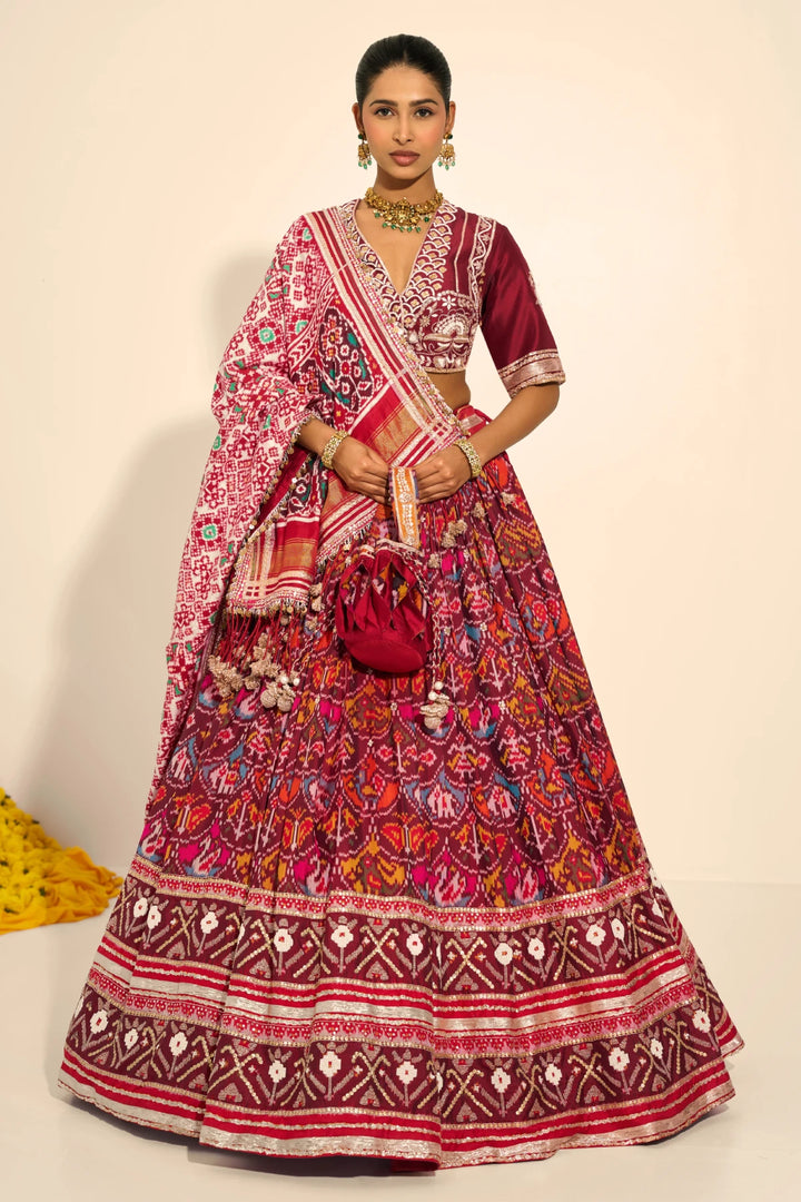 Single Ikat Lehenga