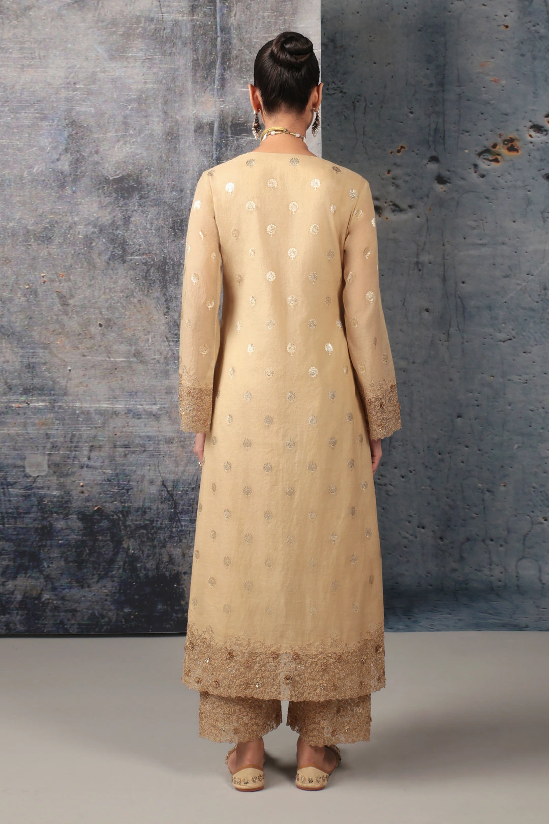 Mehrang Ivory Farshi Kurta Set