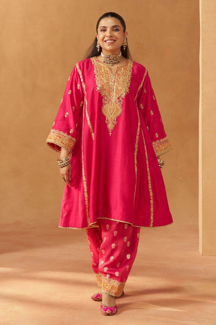 Maahgul Hotpink Kalidaar  Chauga with Salwar with Dupatta