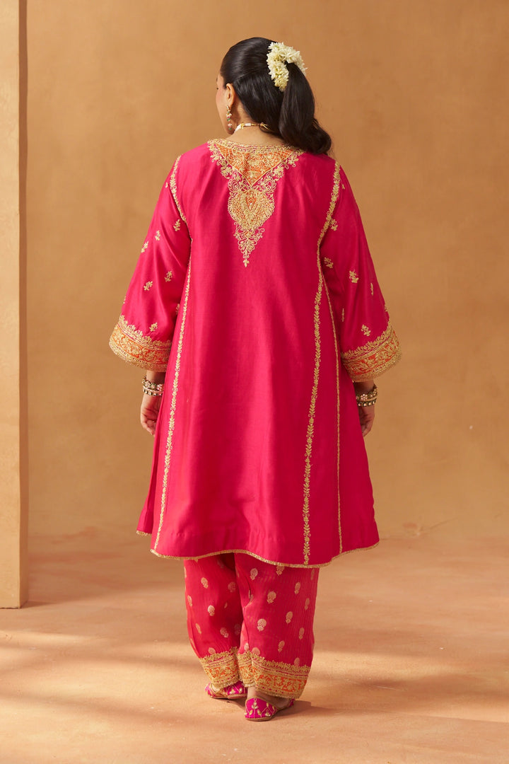 Maahgul Hotpink Kalidaar  Chauga with Salwar with Dupatta