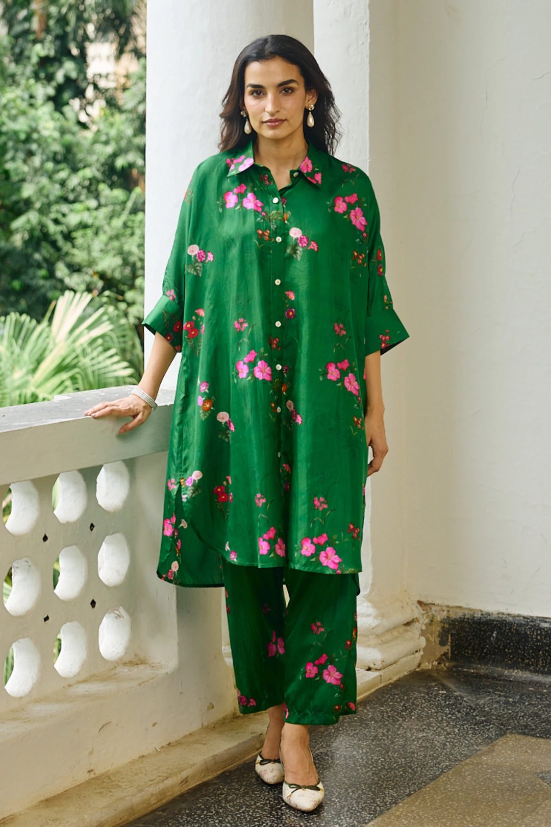 Paloma Green Silk Co-ord