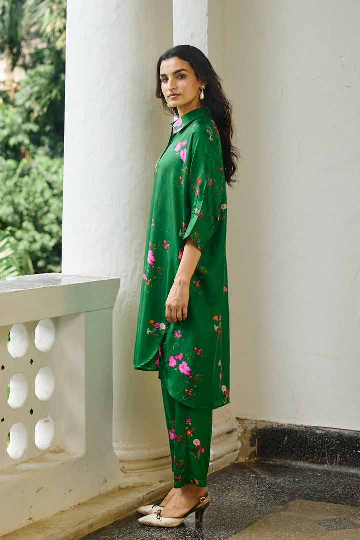 Paloma Green Silk Co-ord