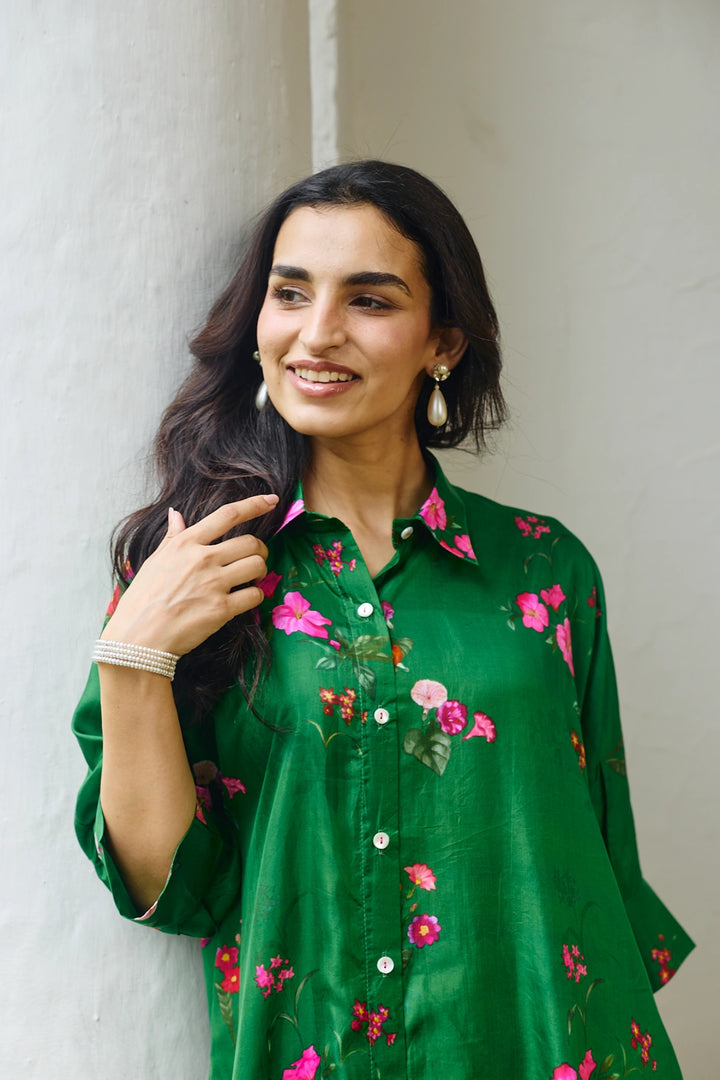 Paloma Green Silk Co-ord