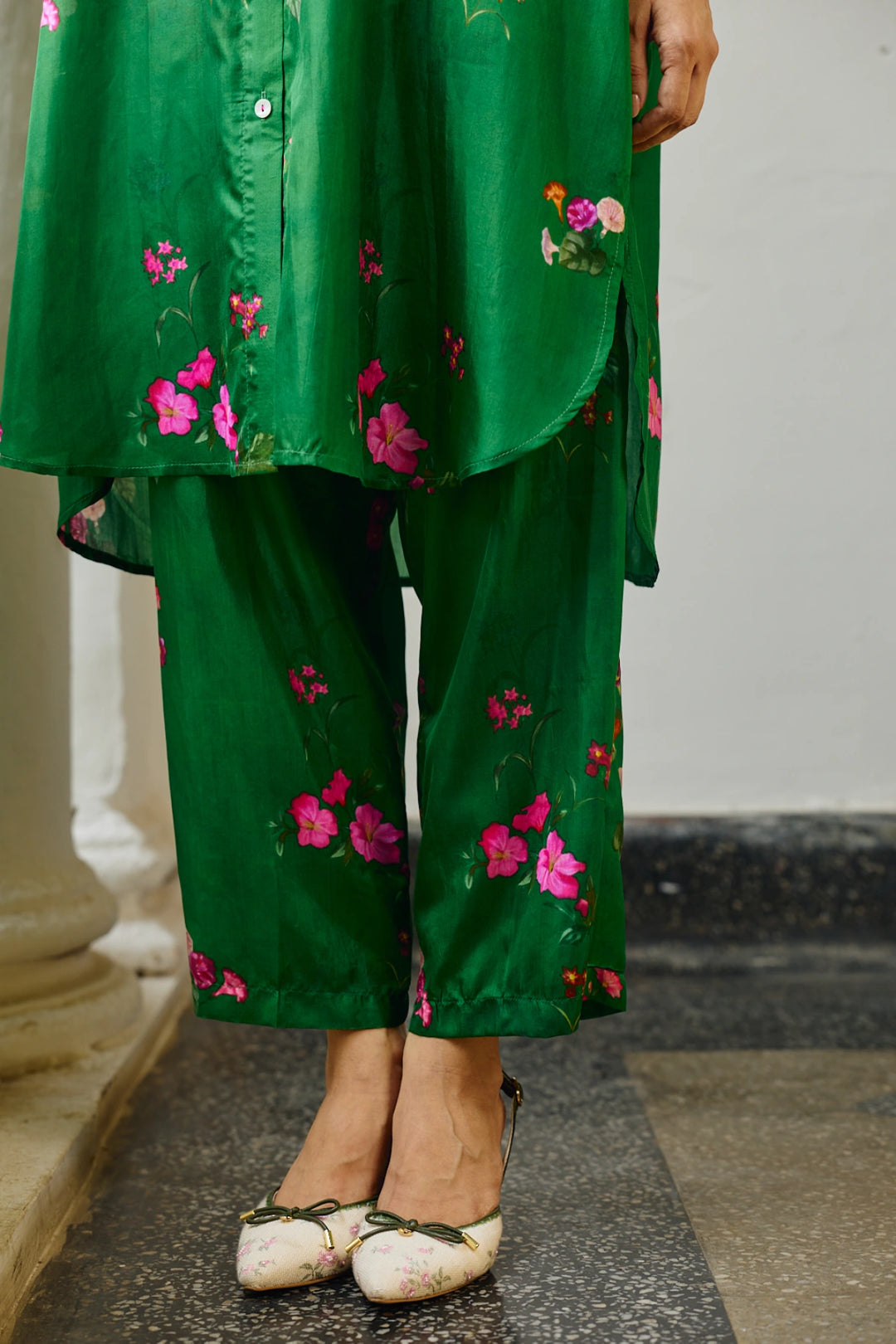 Paloma Green Silk Co-ord