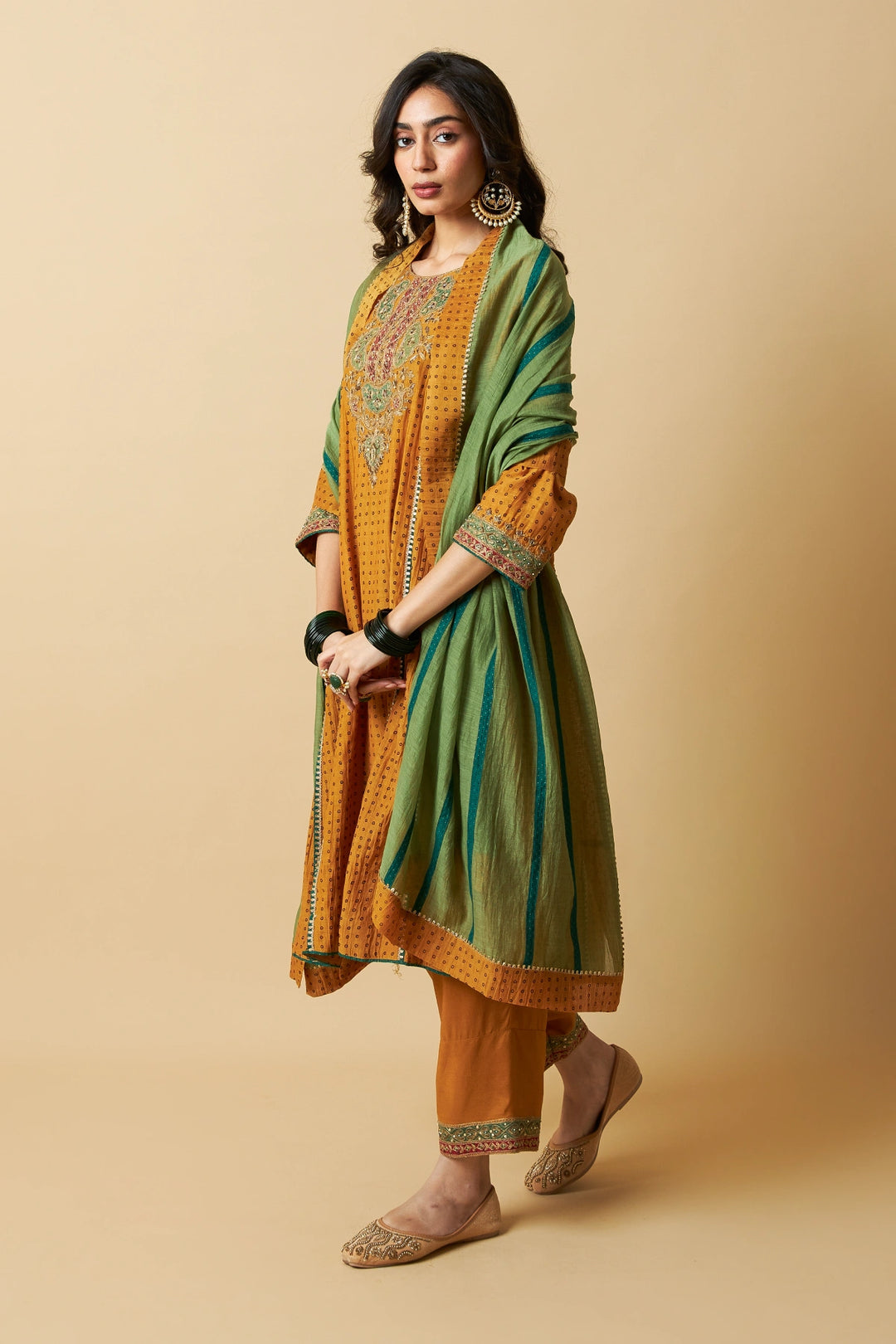 Peeli Pataka Embroidered Kurta Set - Set of 3