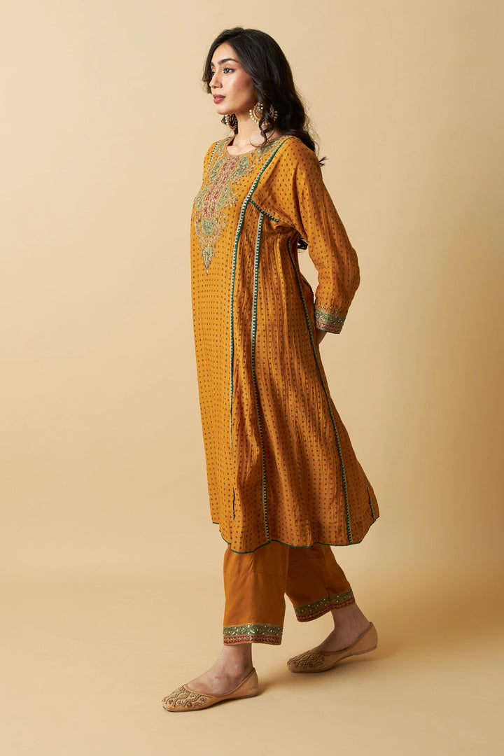 Peeli Pataka Embroidered Kurta Set - Set of 3