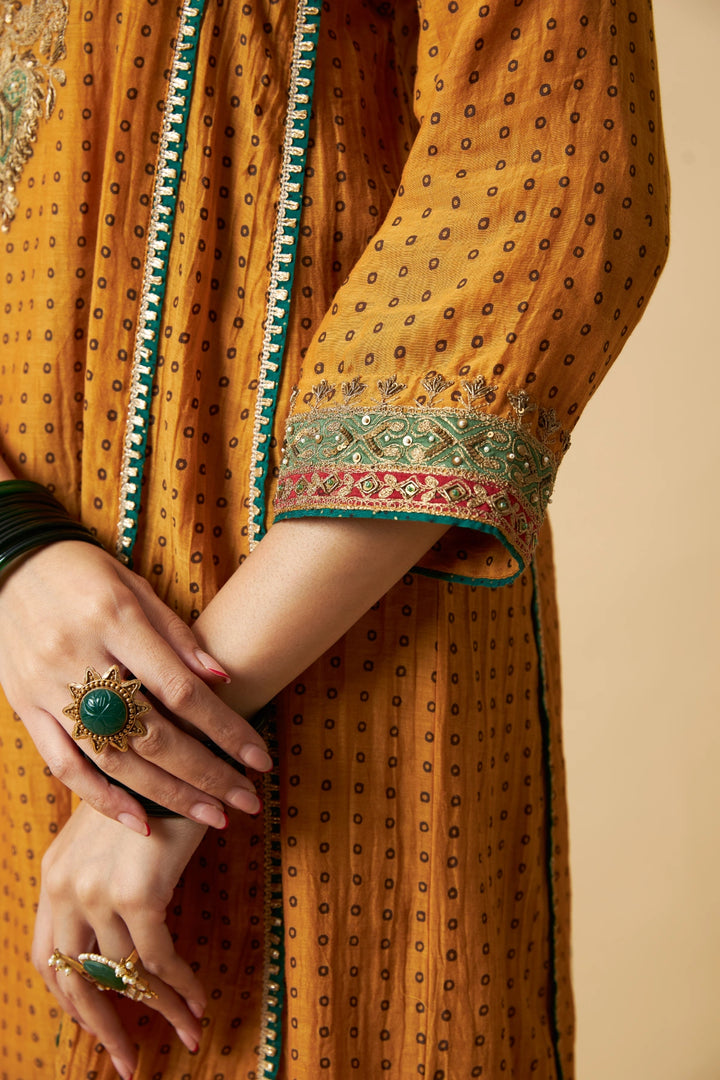 Peeli Pataka Embroidered Kurta Set - Set of 3