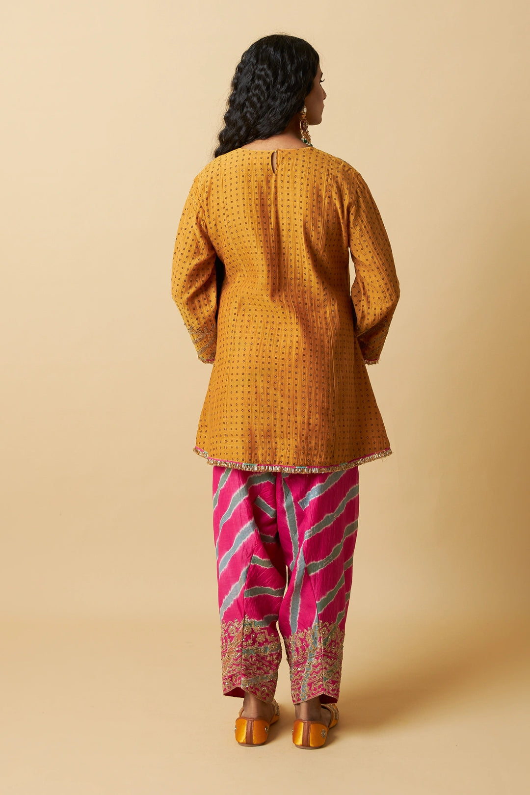 Basanti Bahaar Embroidered Kurta Set - Set of 3