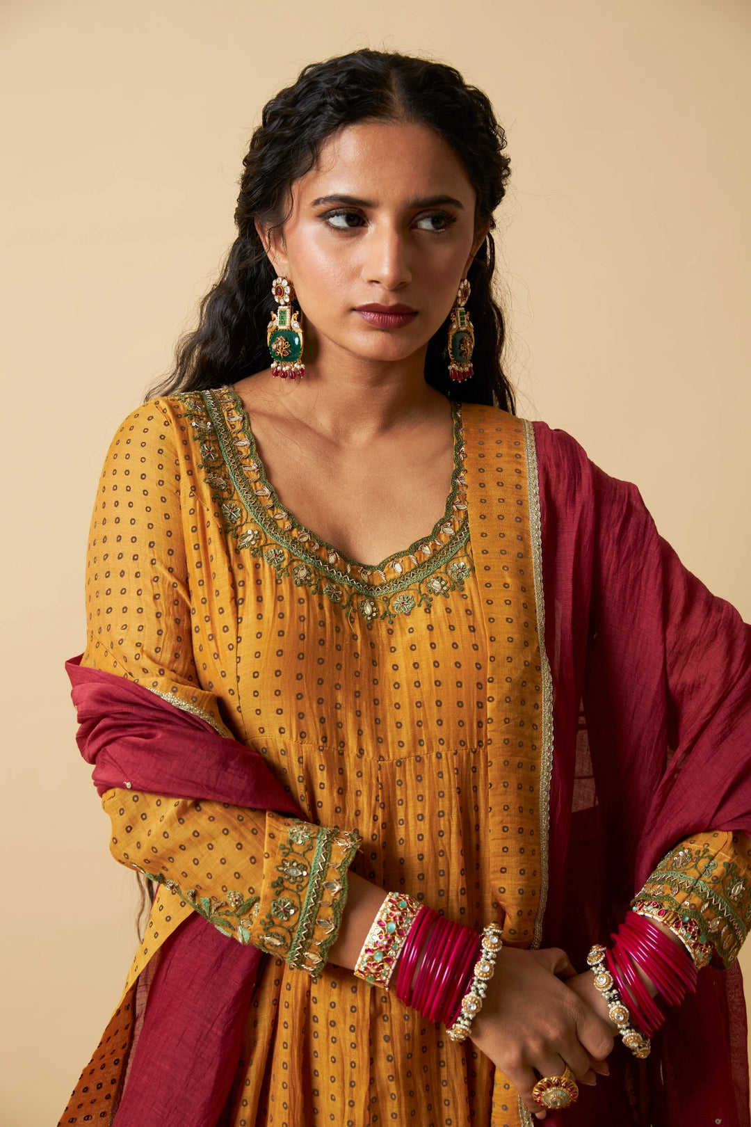 Madhubala Embroidered Kurta Set - Set of 3