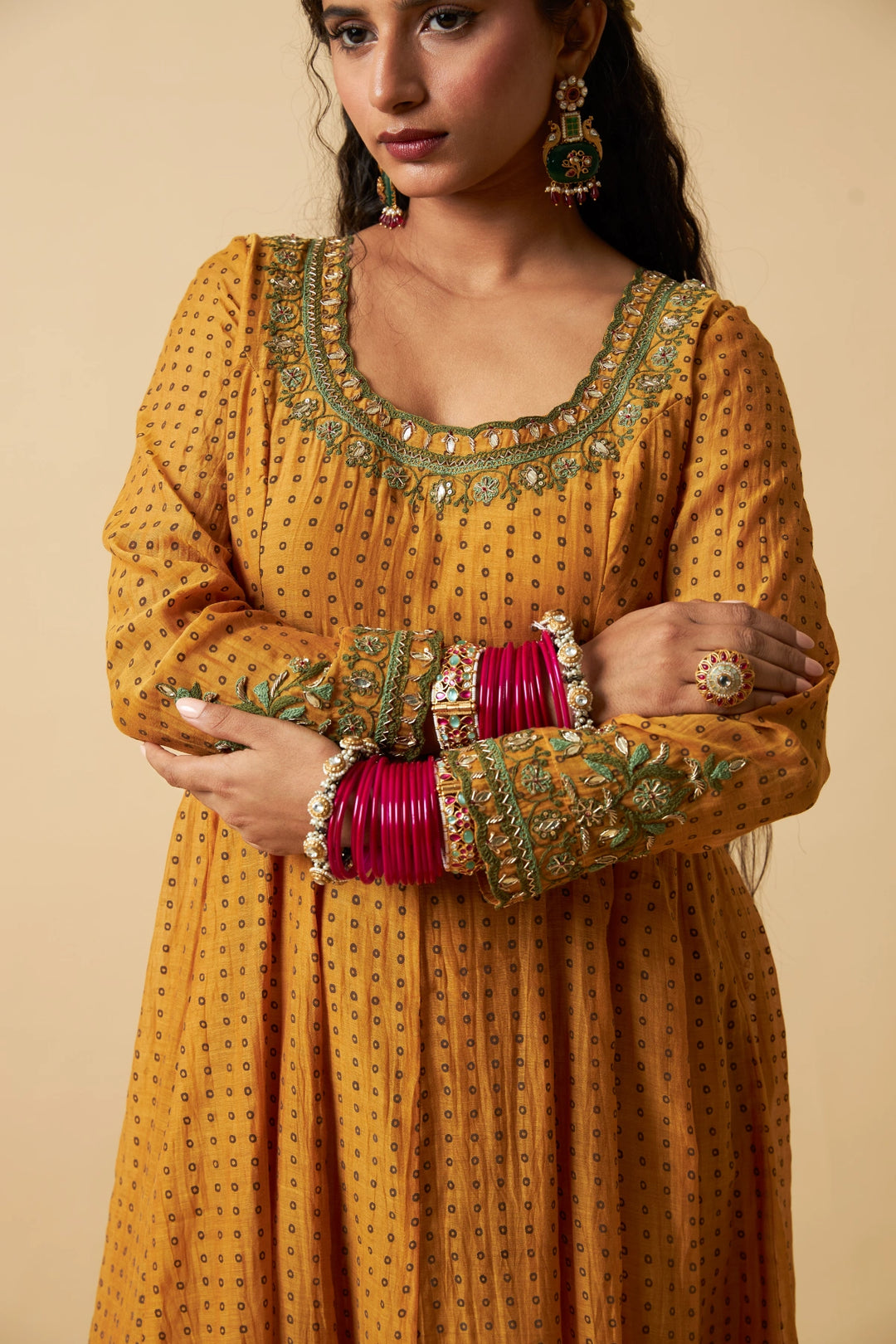 Madhubala Embroidered Kurta Set - Set of 3