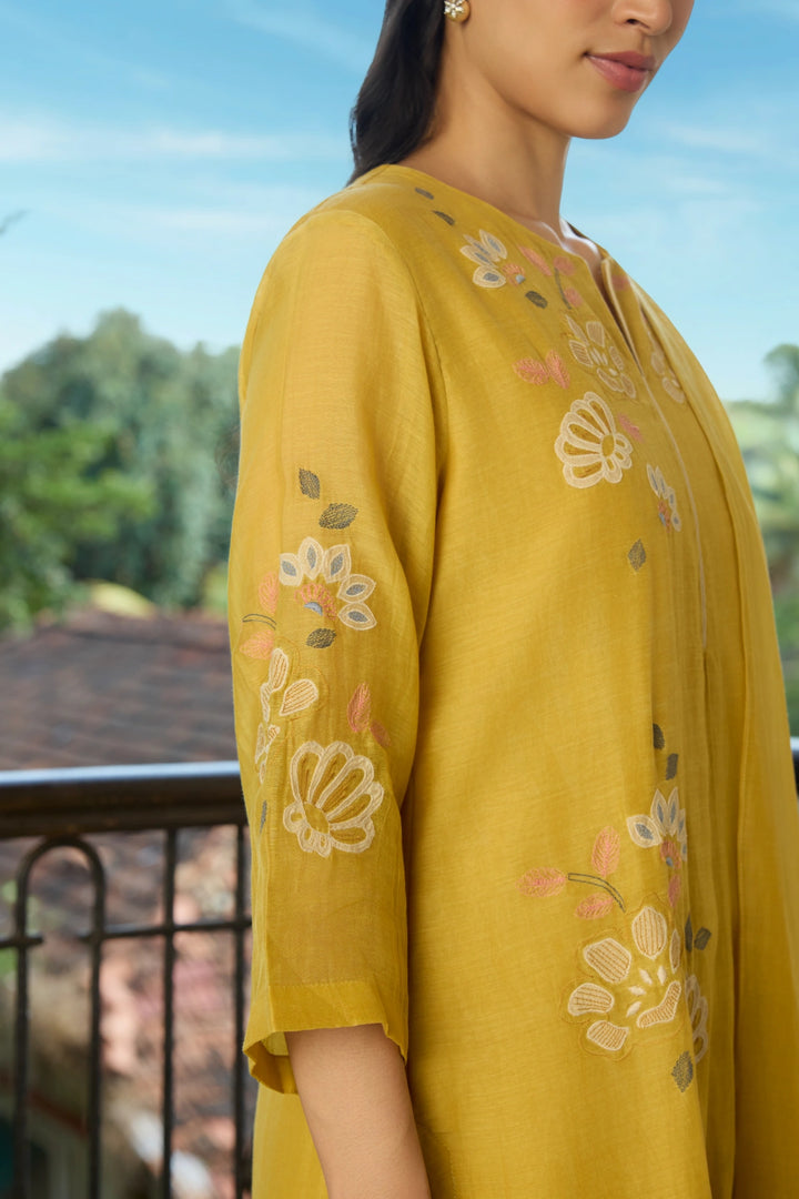 Marigold Applique Kurta Set