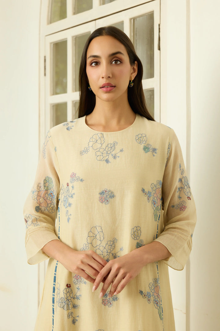 Ecru Thread Embroidered Co-ord set