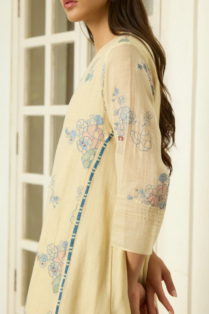 Ecru Thread Embroidered Co-ord set