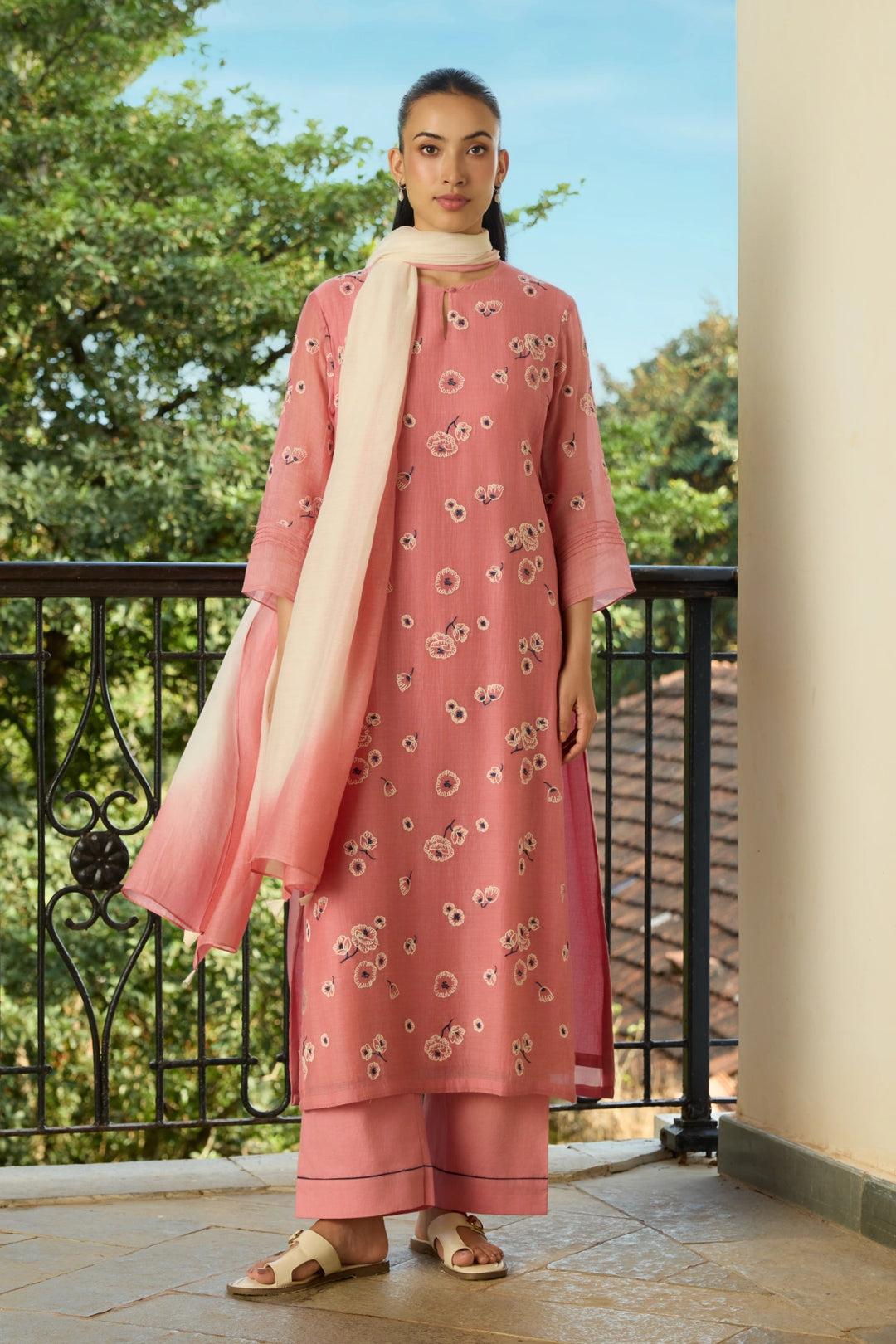 Blush Embroidered Kurta Set