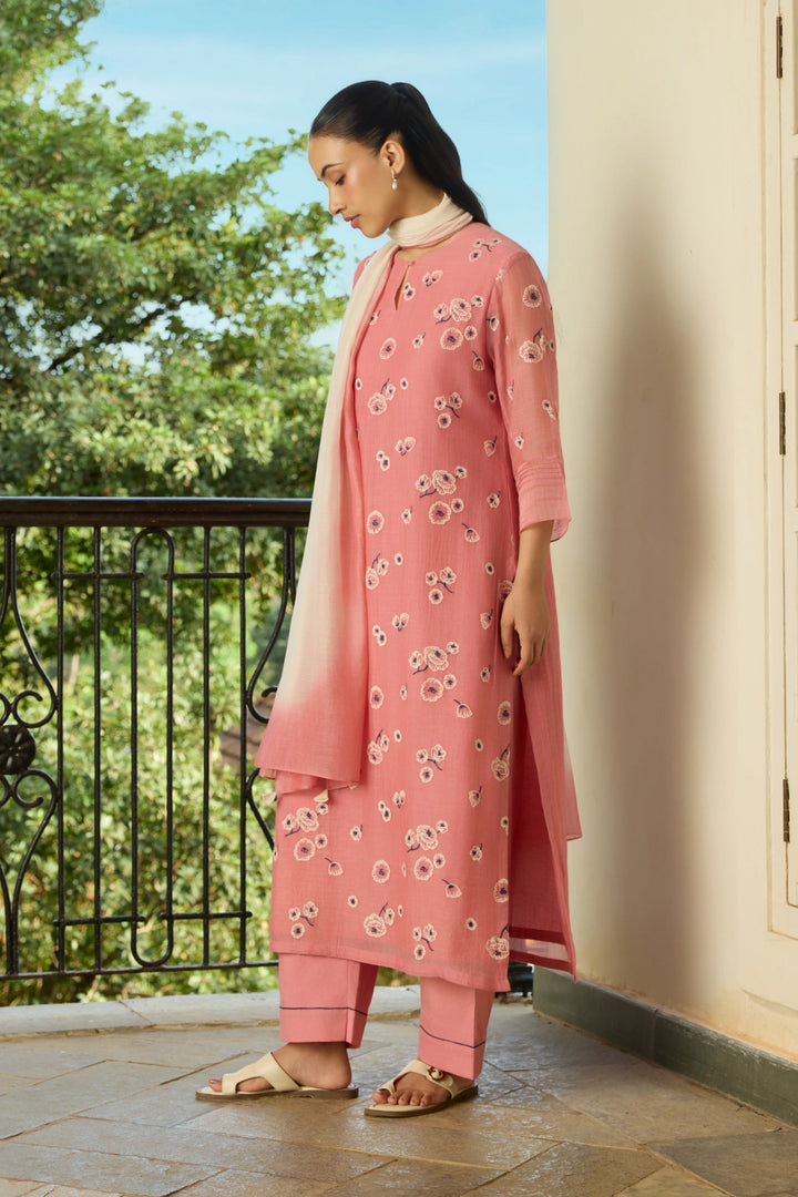 Blush Embroidered Kurta Set
