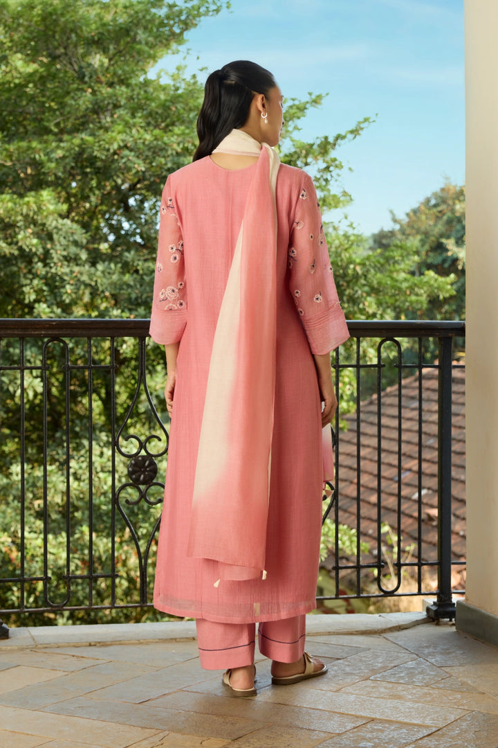 Blush Embroidered Kurta Set
