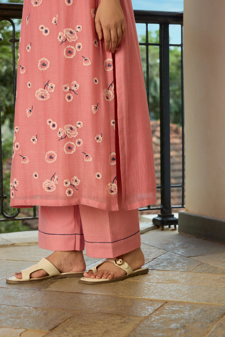 Blush Embroidered Kurta Set