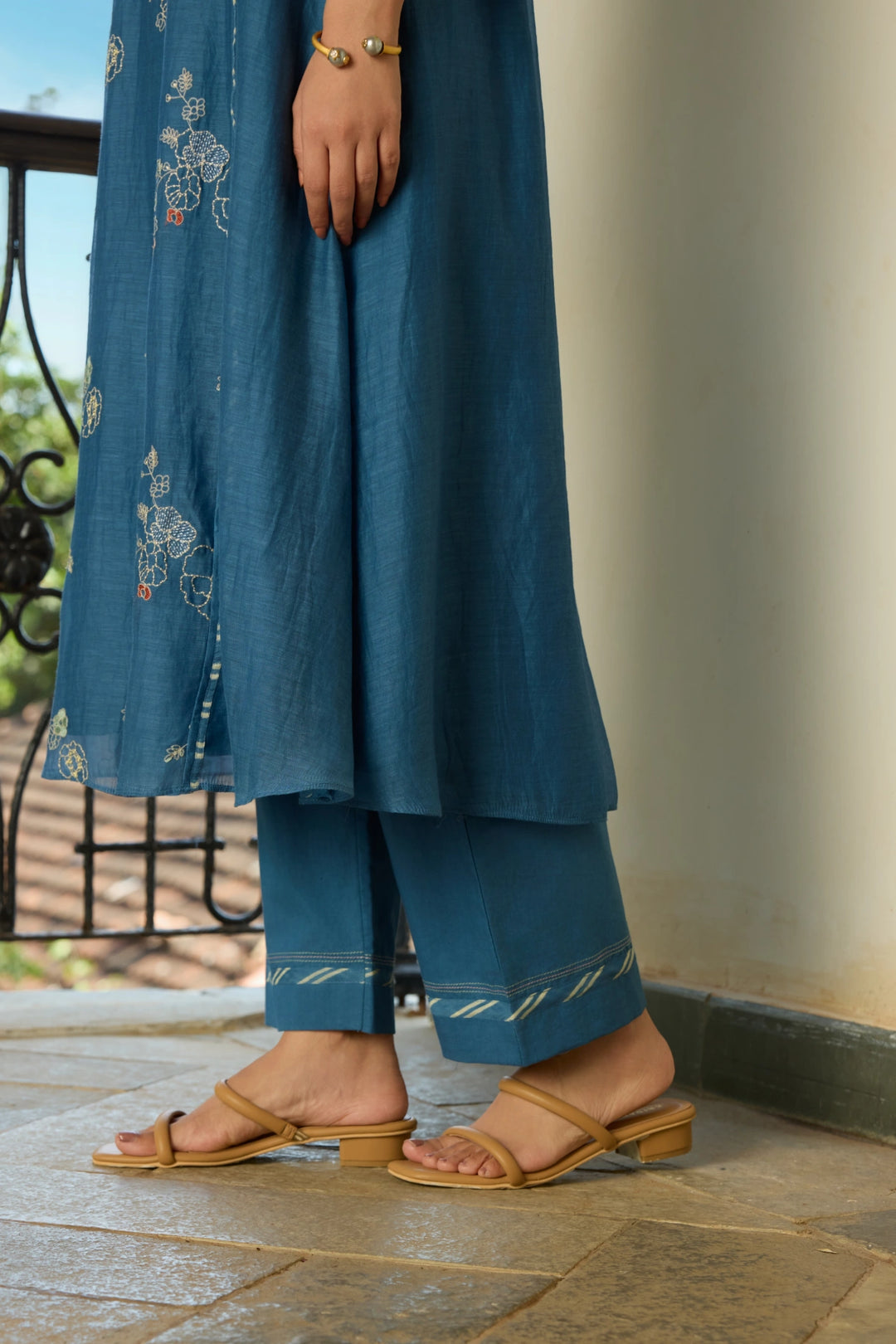 Indigo Thread Embroidered Co-ord set