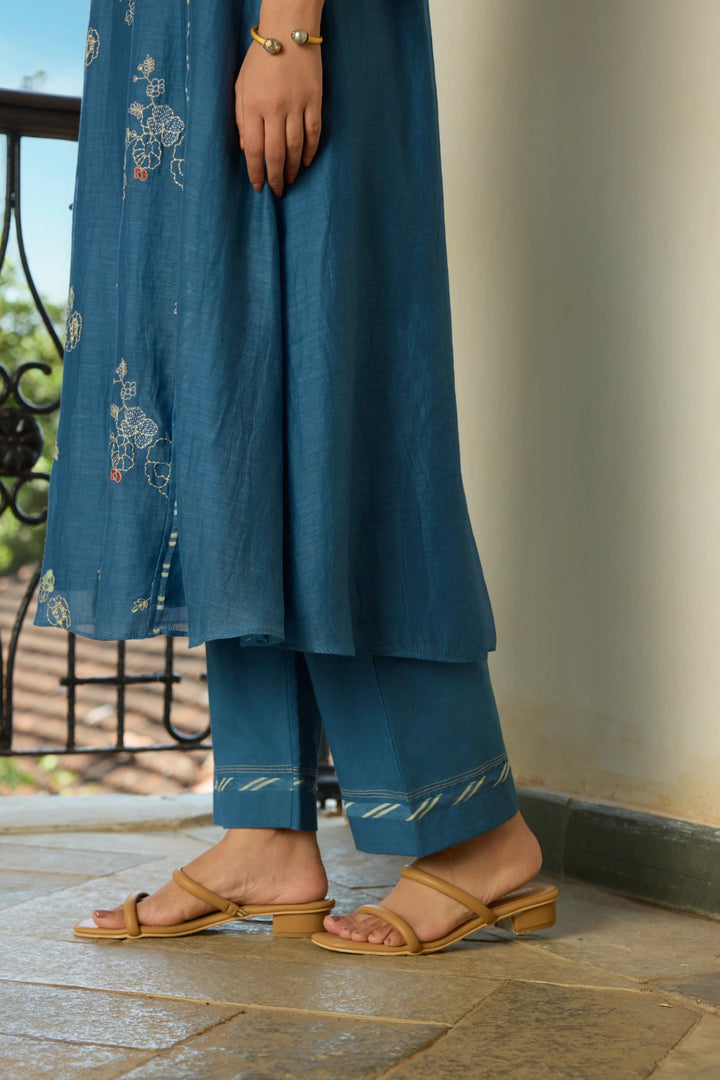 Indigo Thread Embroidered Co-ord set