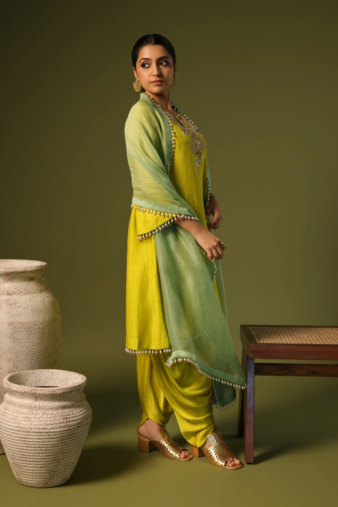 Dahlia Short Kurta Dhoti Set