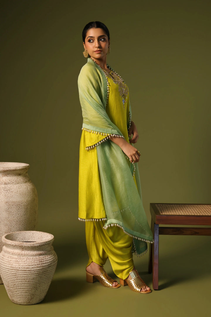 Dahlia Short Kurta Dhoti Set