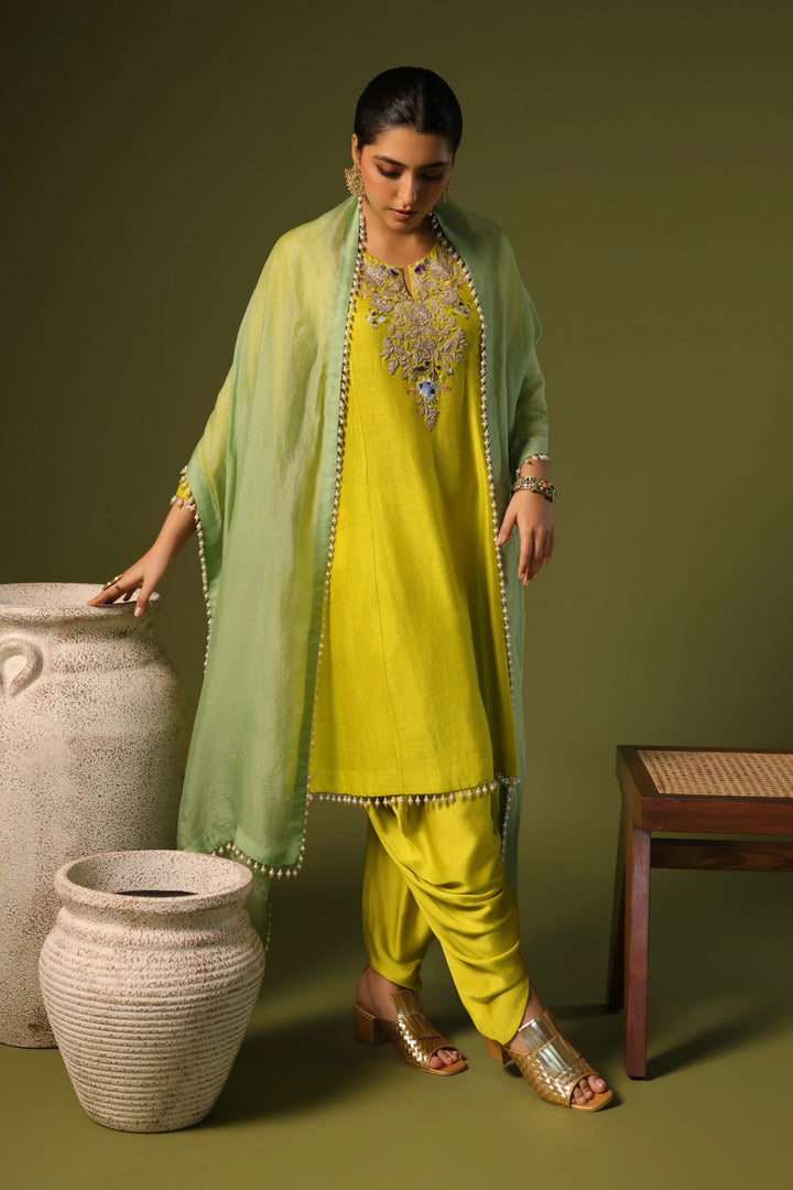 Dahlia Short Kurta Dhoti Set