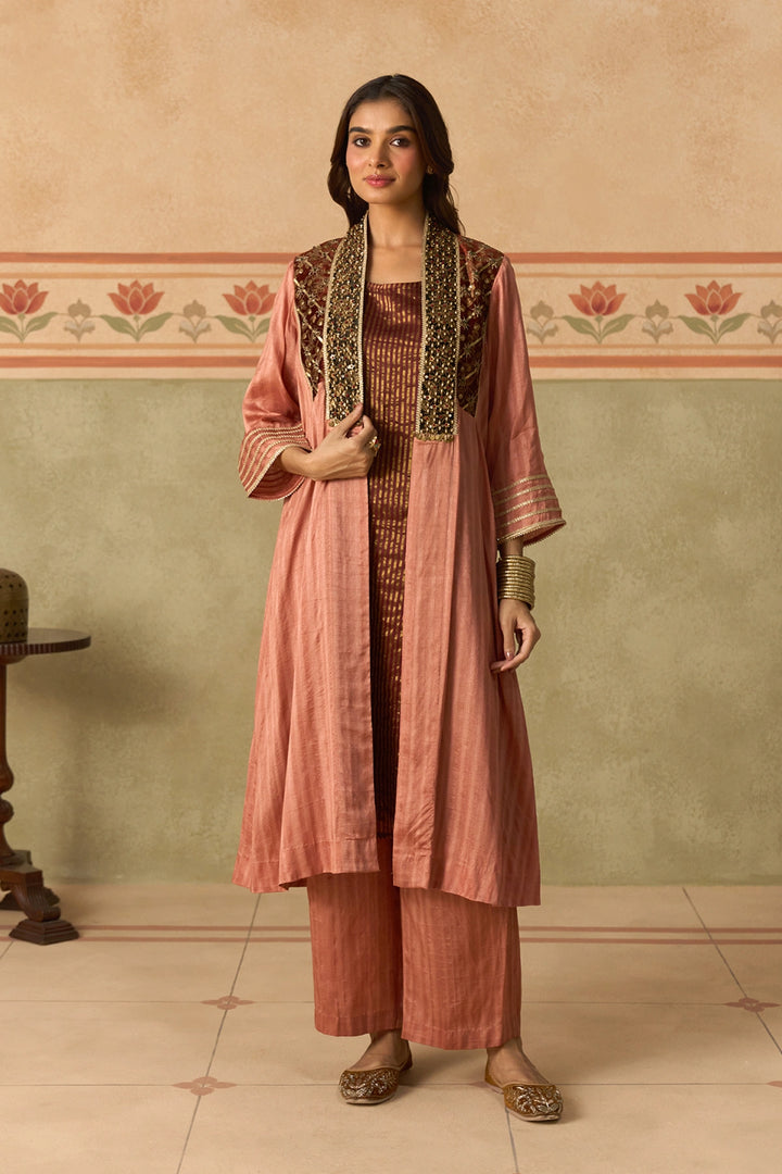 Peach Jacket Set