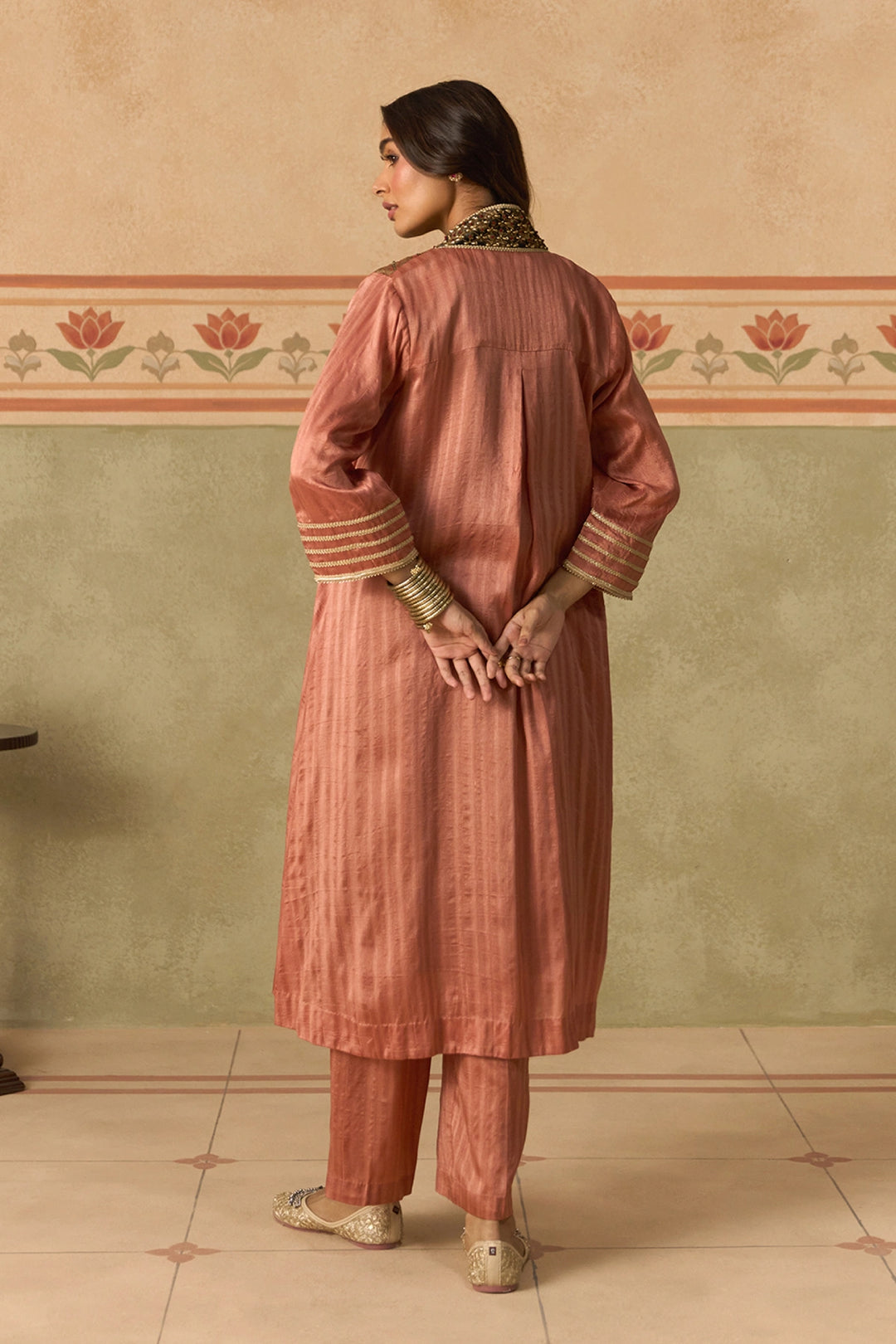 Peach Jacket Set