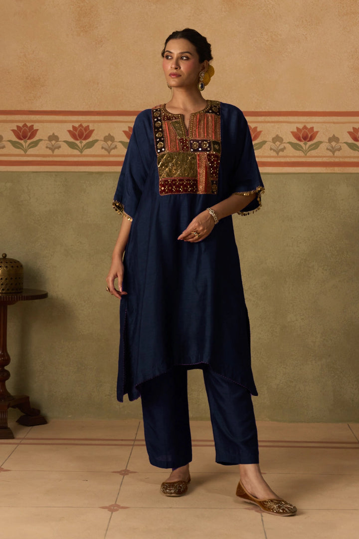 Navy Blue Kurta Set