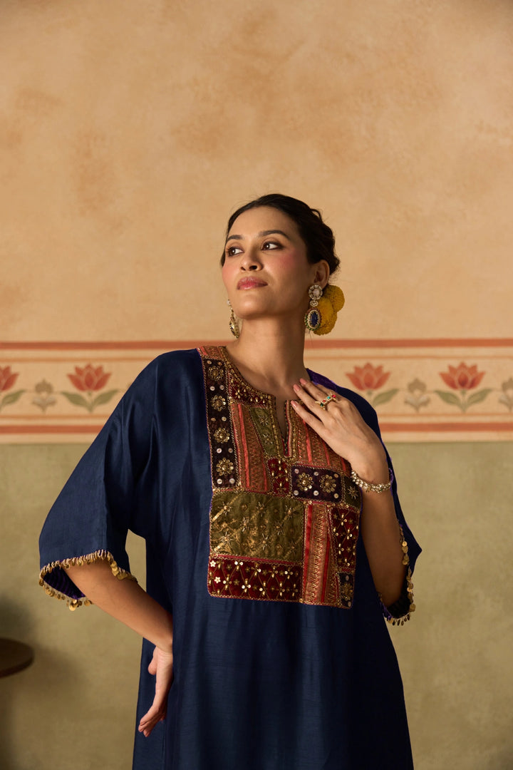 Navy Blue Kurta Set