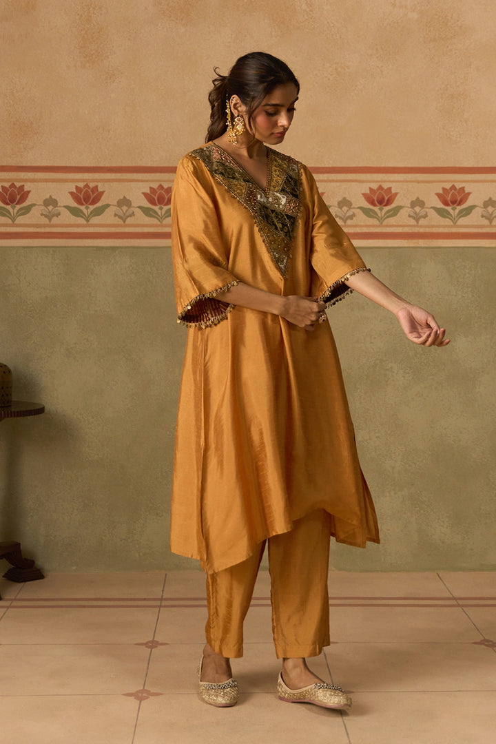 Mustard Kurta Set