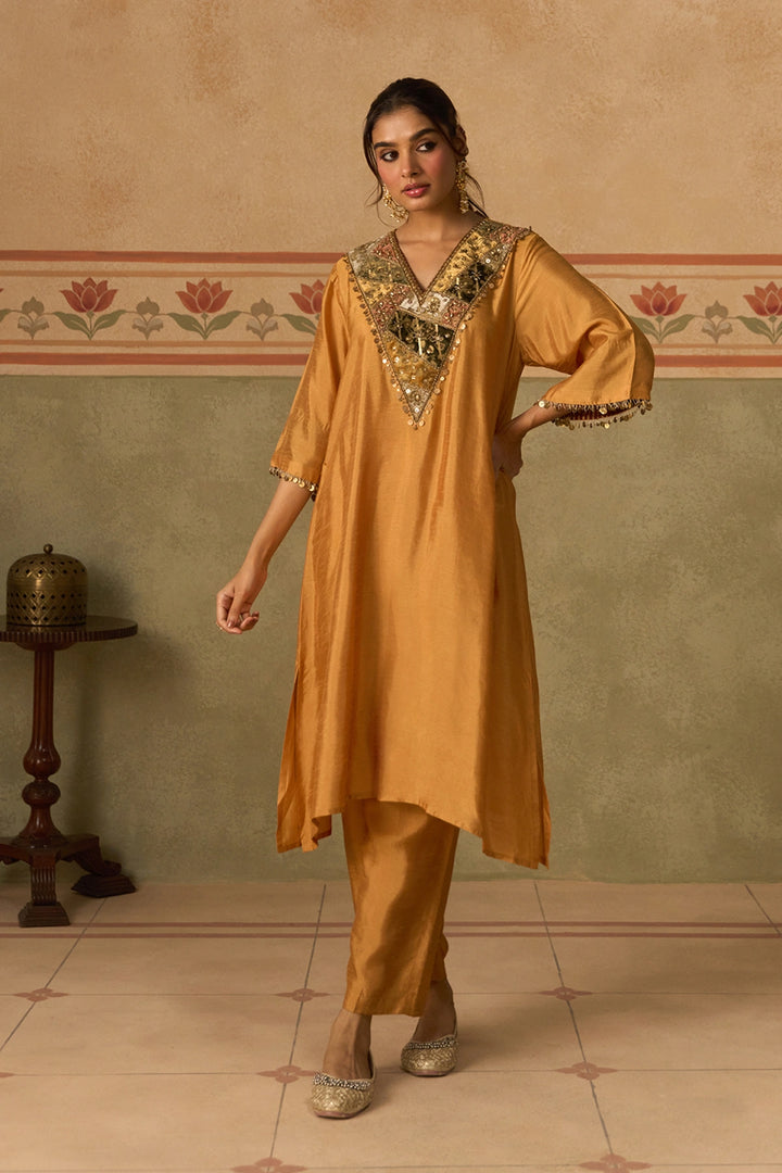 Mustard Kurta Set