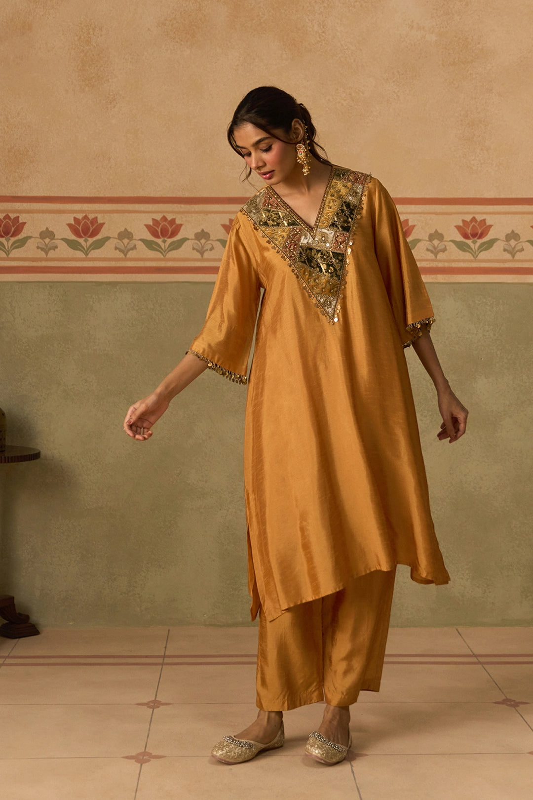 Mustard Kurta Set
