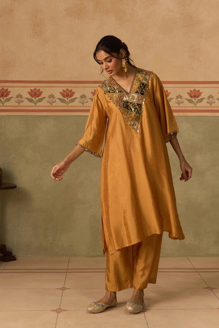 Mustard Kurta Set