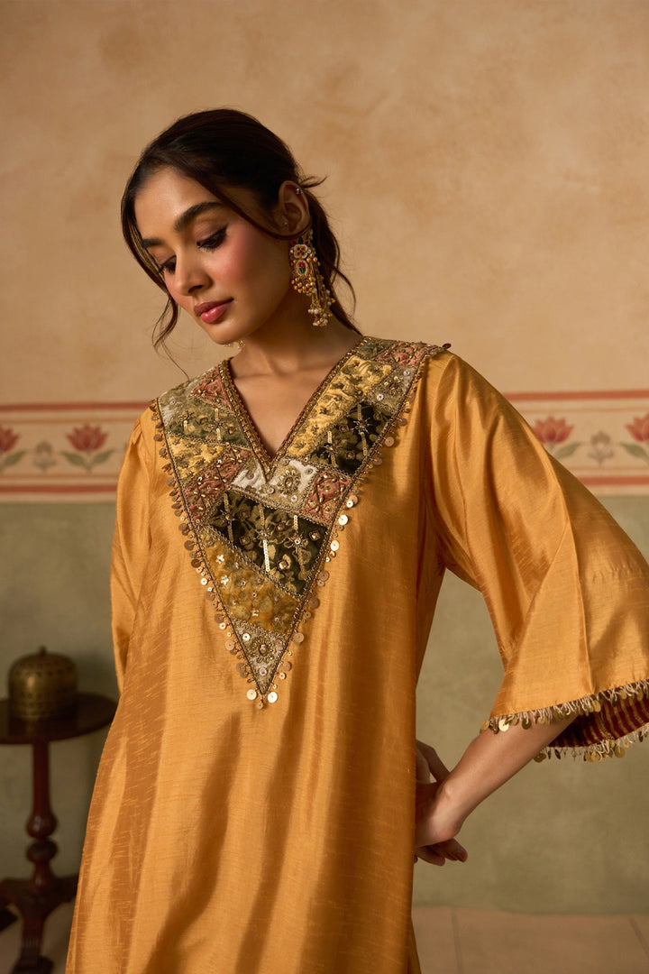 Mustard Kurta Set