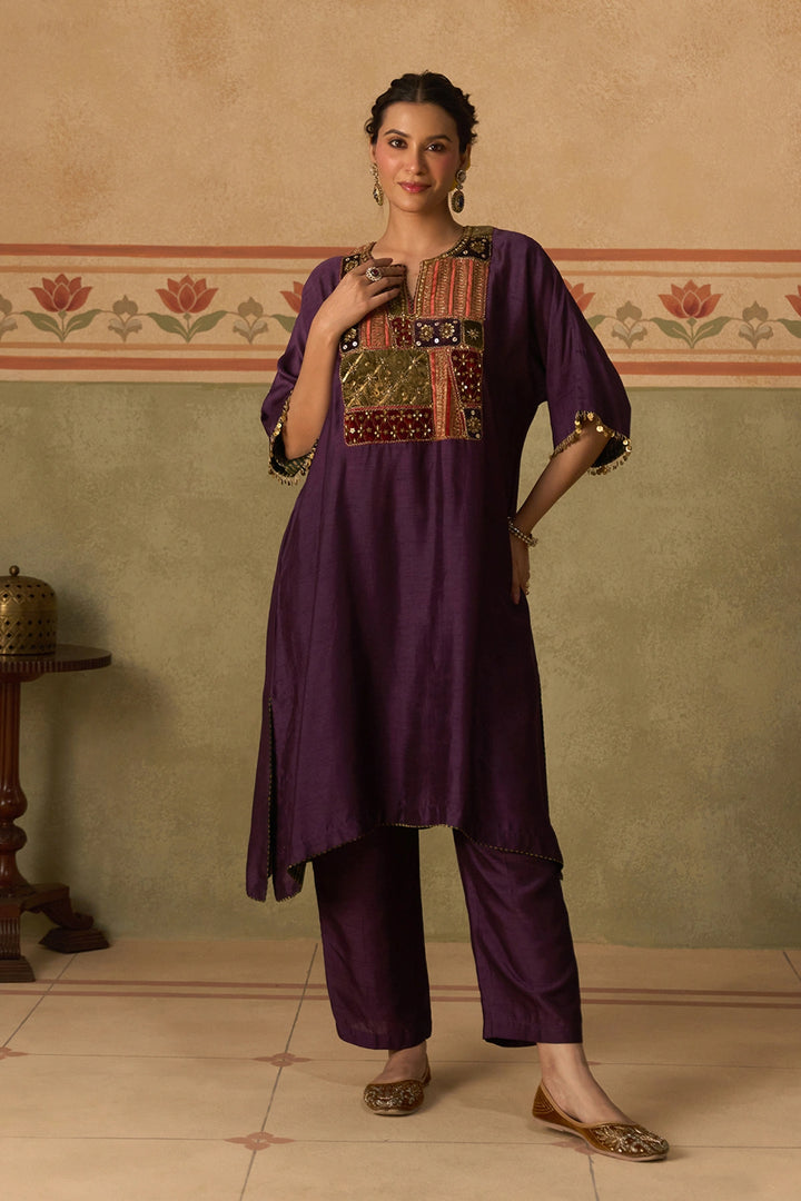 Purple Kurta Set
