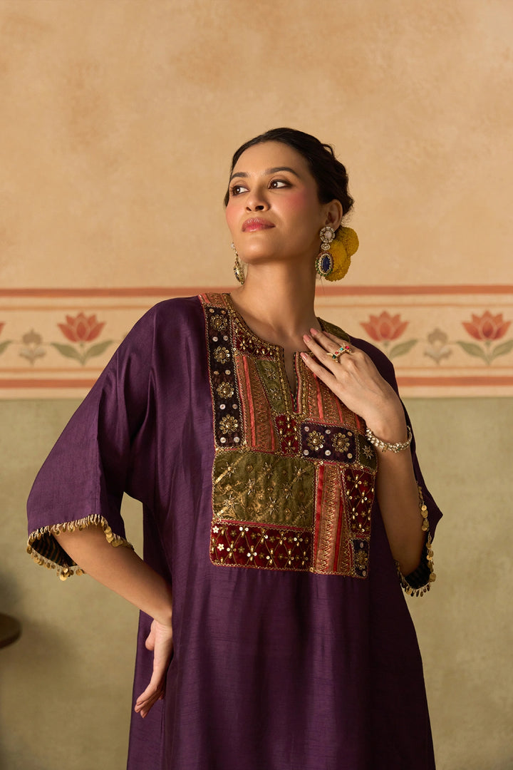 Purple Kurta Set