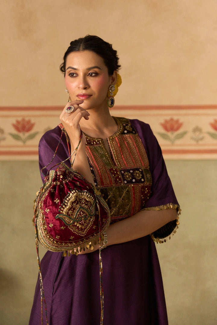 Purple Kurta Set