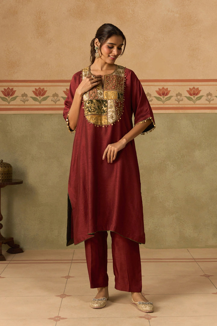 Brick Red Kurta Set
