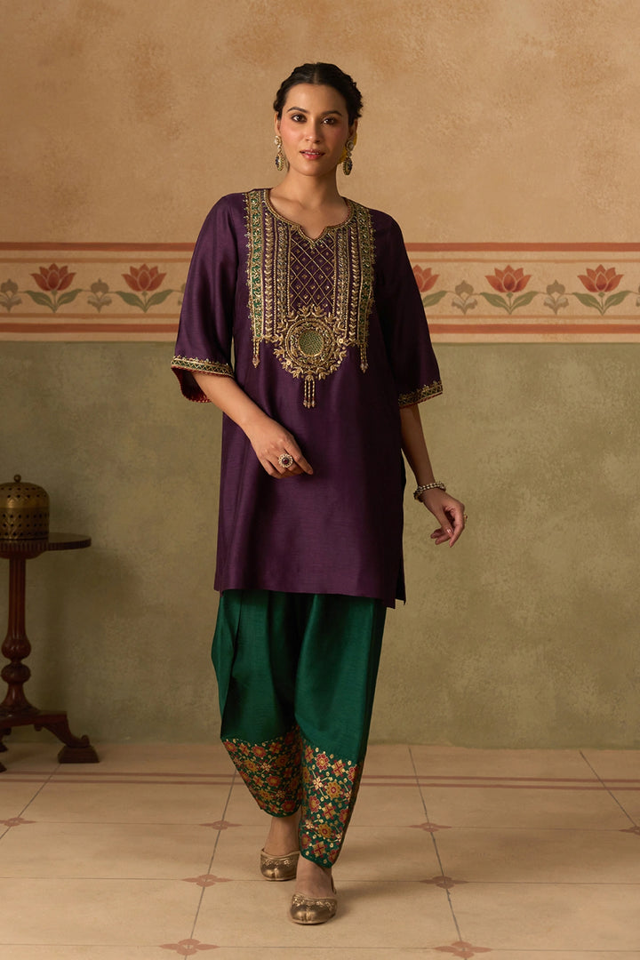 Purple Kurta Set