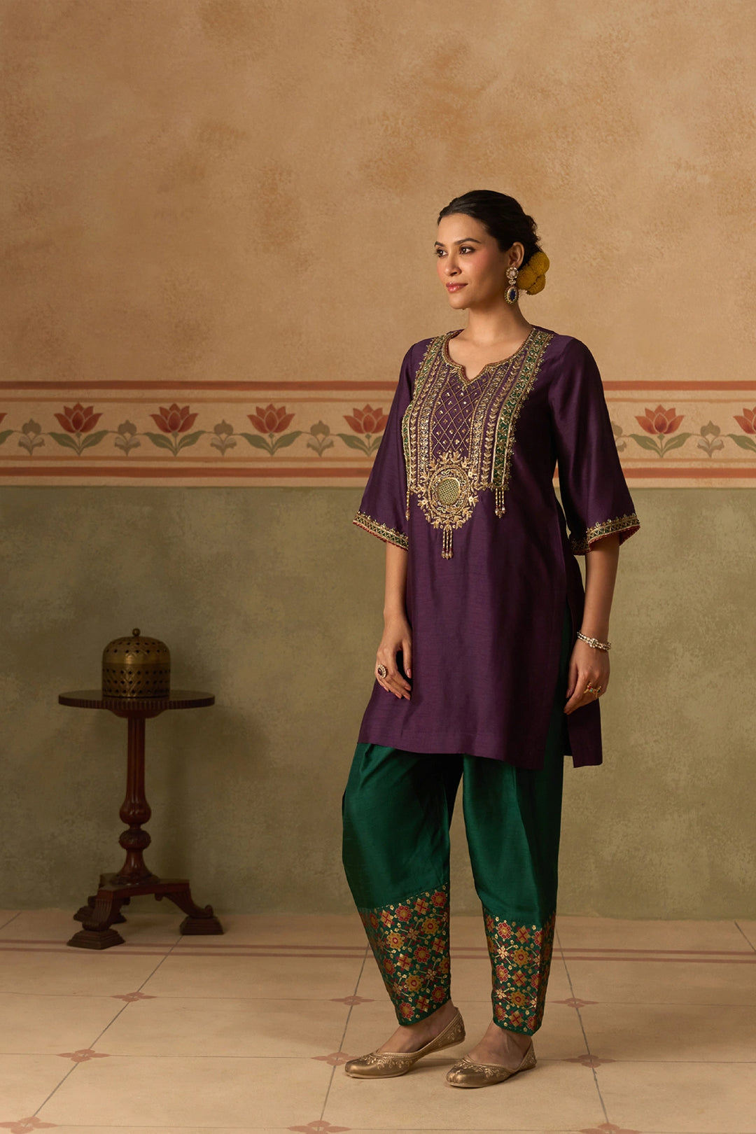 Purple Kurta Set