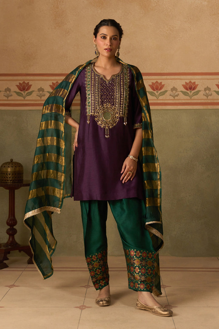 Purple Kurta Set