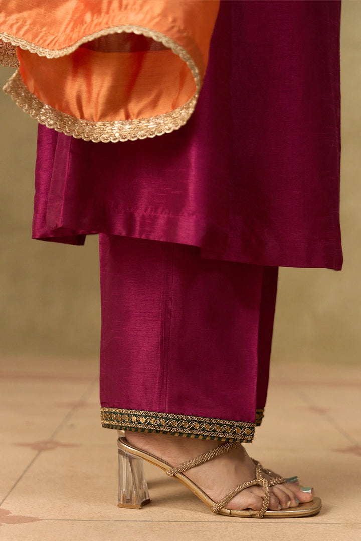 Plum Kurta Set