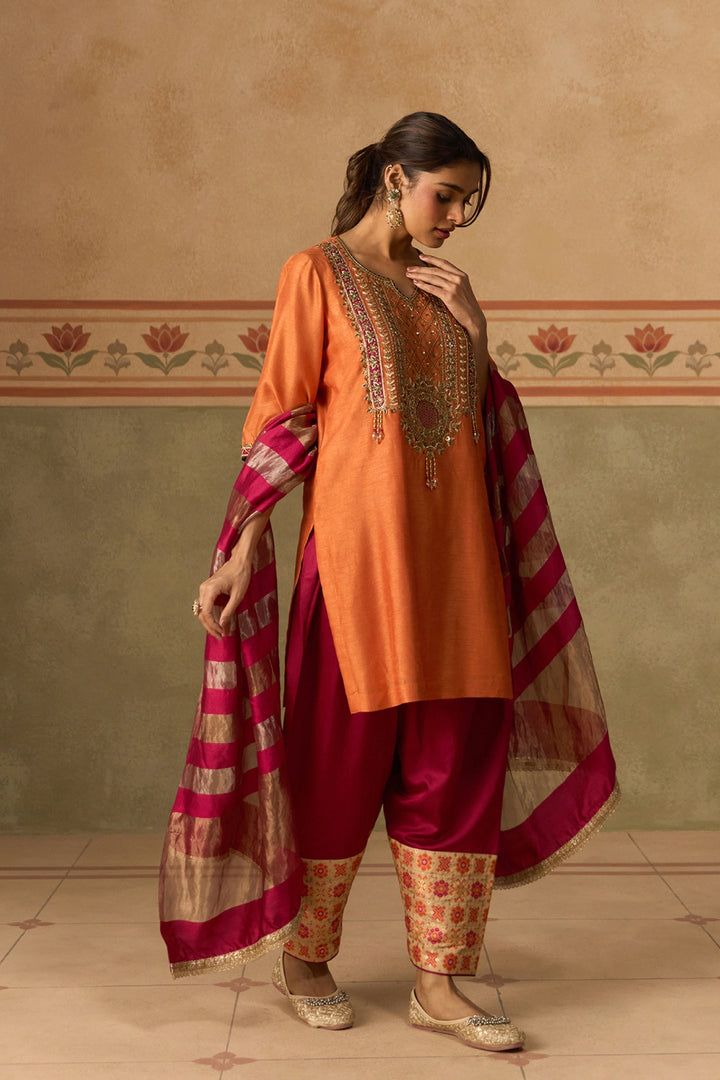 Orange Kurta Set