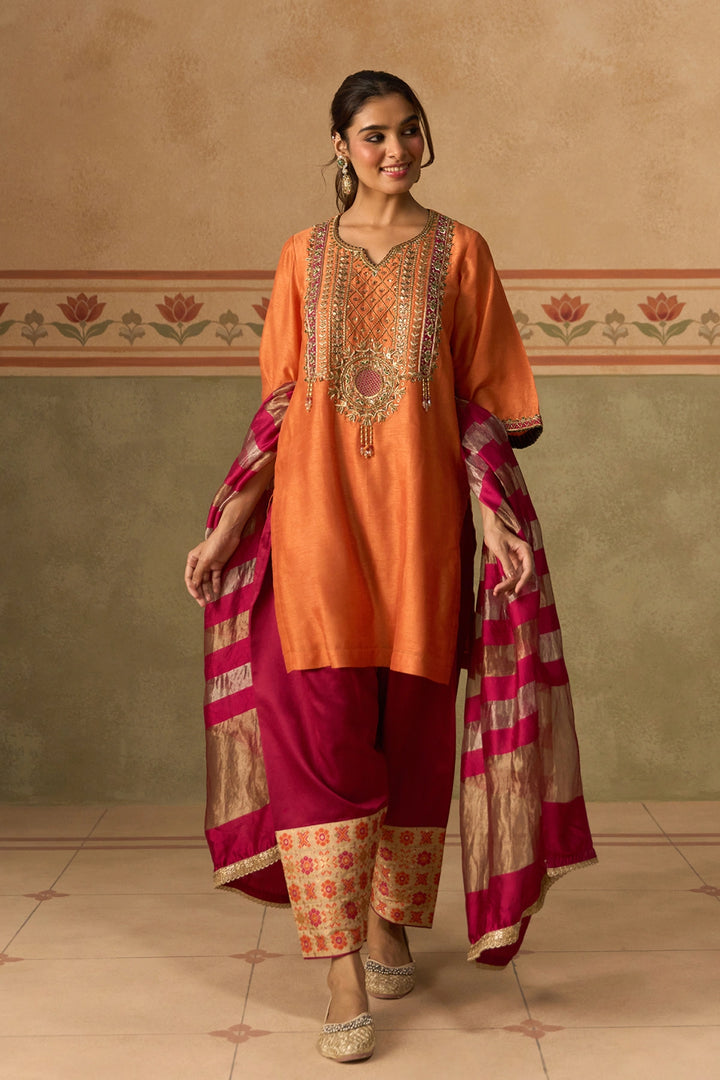 Orange Kurta Set