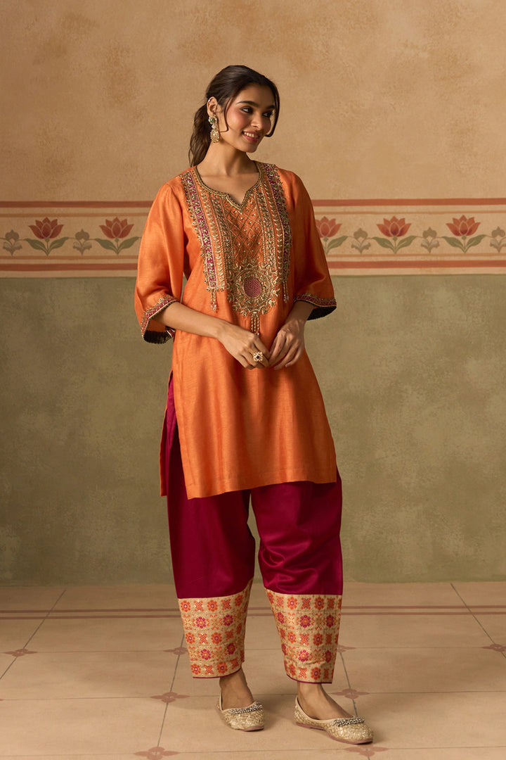 Orange Kurta Set