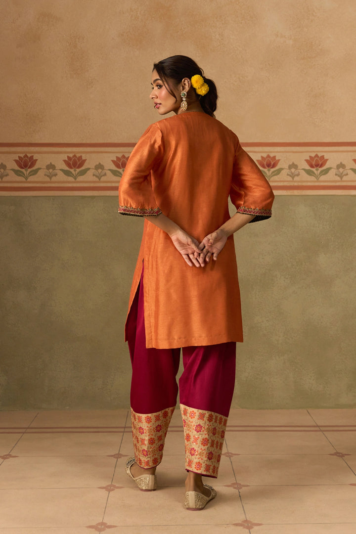 Orange Kurta Set