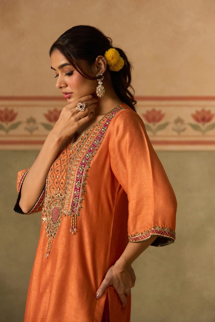 Orange Kurta Set
