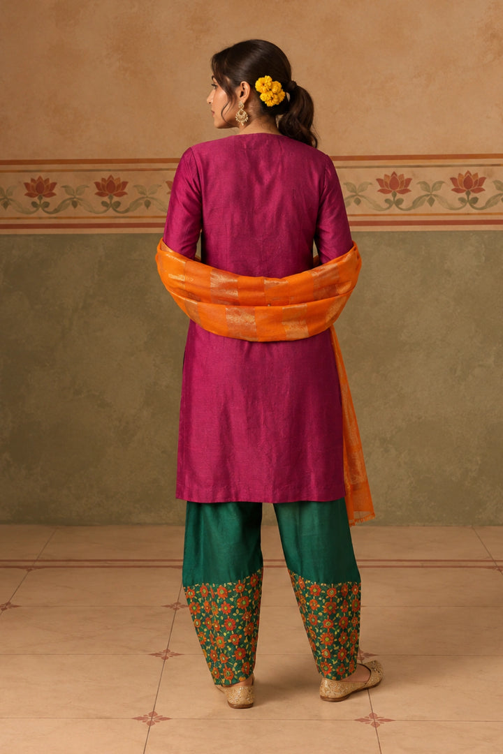 Magenta Kurta Set